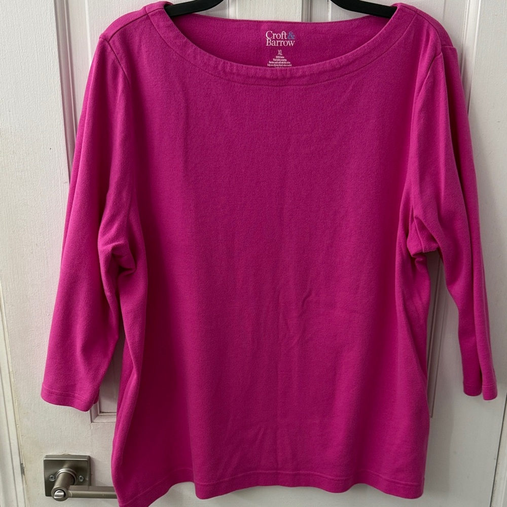 Croft & Barrow Vibrant Pink Women's Top